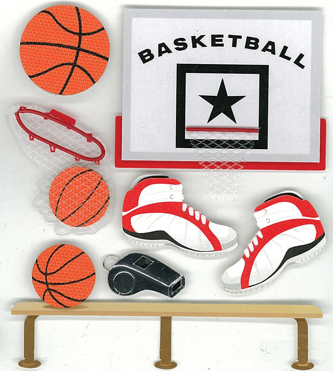 Jolee's Boutique Dimensional Stickers - Basketball