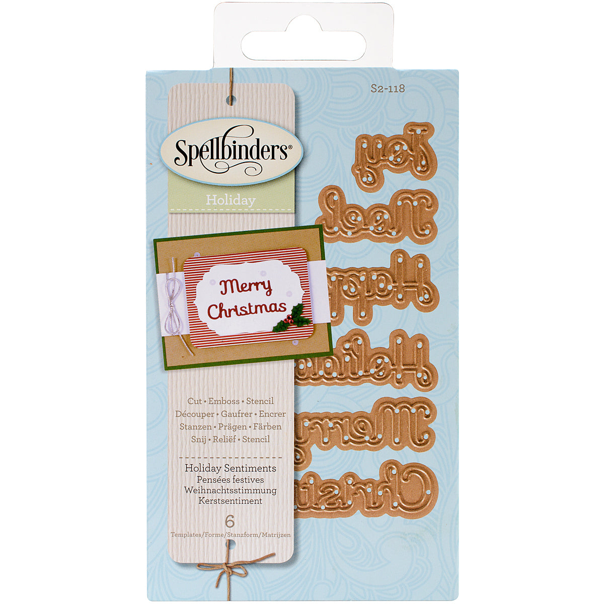 Spellbinders Shapeabilities Die D-Lites - Holiday Sentiments