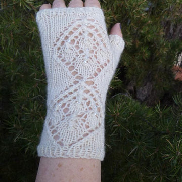 Frosted Winterberry Fingerless Gloves