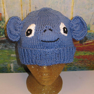 Blue Monkey Beanie Animal Hat