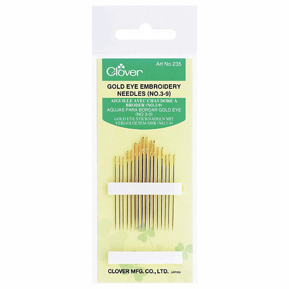 Clover Embroidery Needles Sizes 3-9