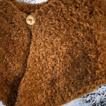 Faux Fur Crochet Shrug