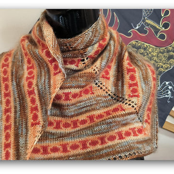 Colorwork and Stripes Shawl
