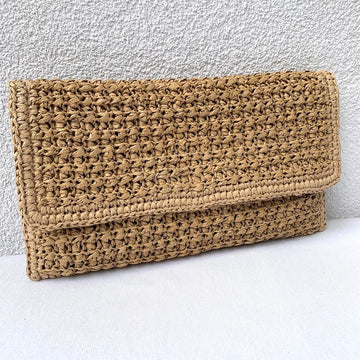 Raffia clutch bag 1