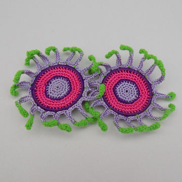Coral colourful earrings, coral jewelry