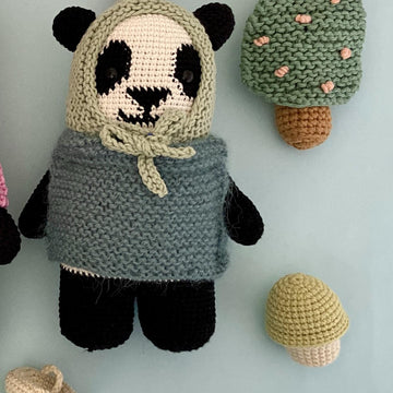 Pascual the panda bear in a vest Crochet Pattern - Amigurumi