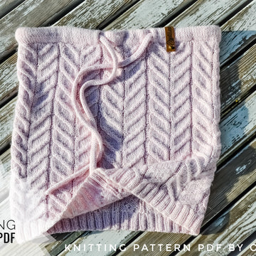 Cowl snood with braids