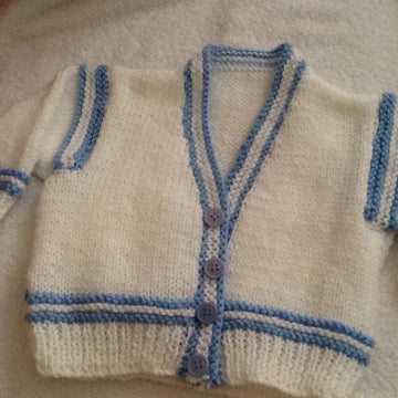 Blue trimed Little cardigan