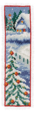 Vervaco Bookmark Kit Winter Villages Set Of 2 Cross Stitch Kit - 6 x 20 cm / 2.4in x 8in