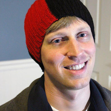 Men's Reversible Knit Look Beanie