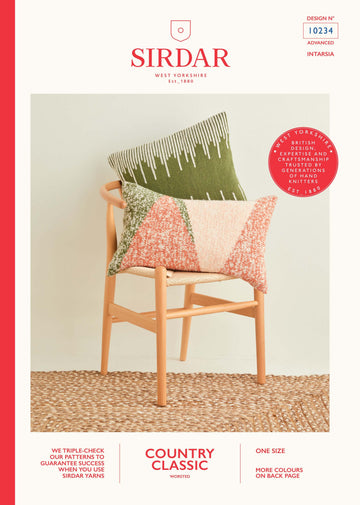 Intarsia Cushions in Sirdar Country Classic Worsted - 10234 - Downloadable PDF