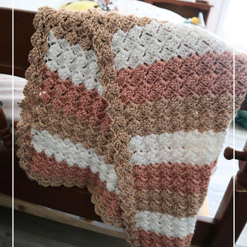 Lavinia’s Blossom in Soft Stripes Blanket