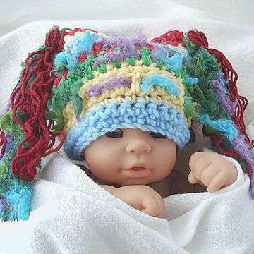 357, RAINBOW MAGIC LONG TASSEL JESTER HAT
