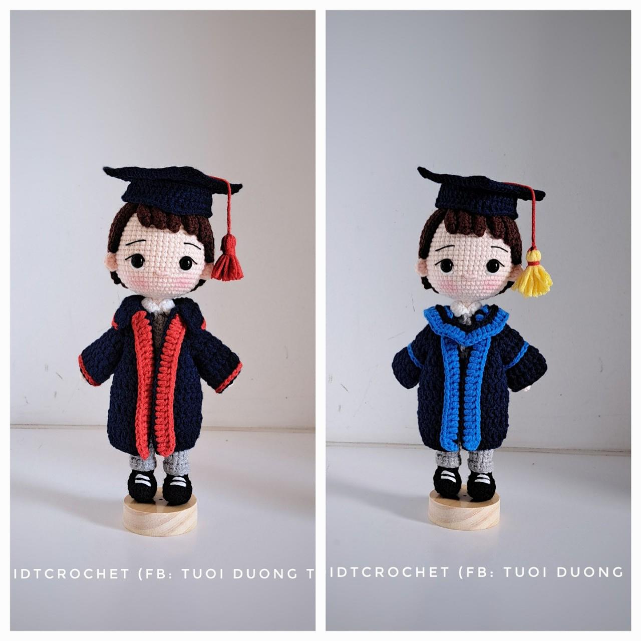 Graduation boy doll