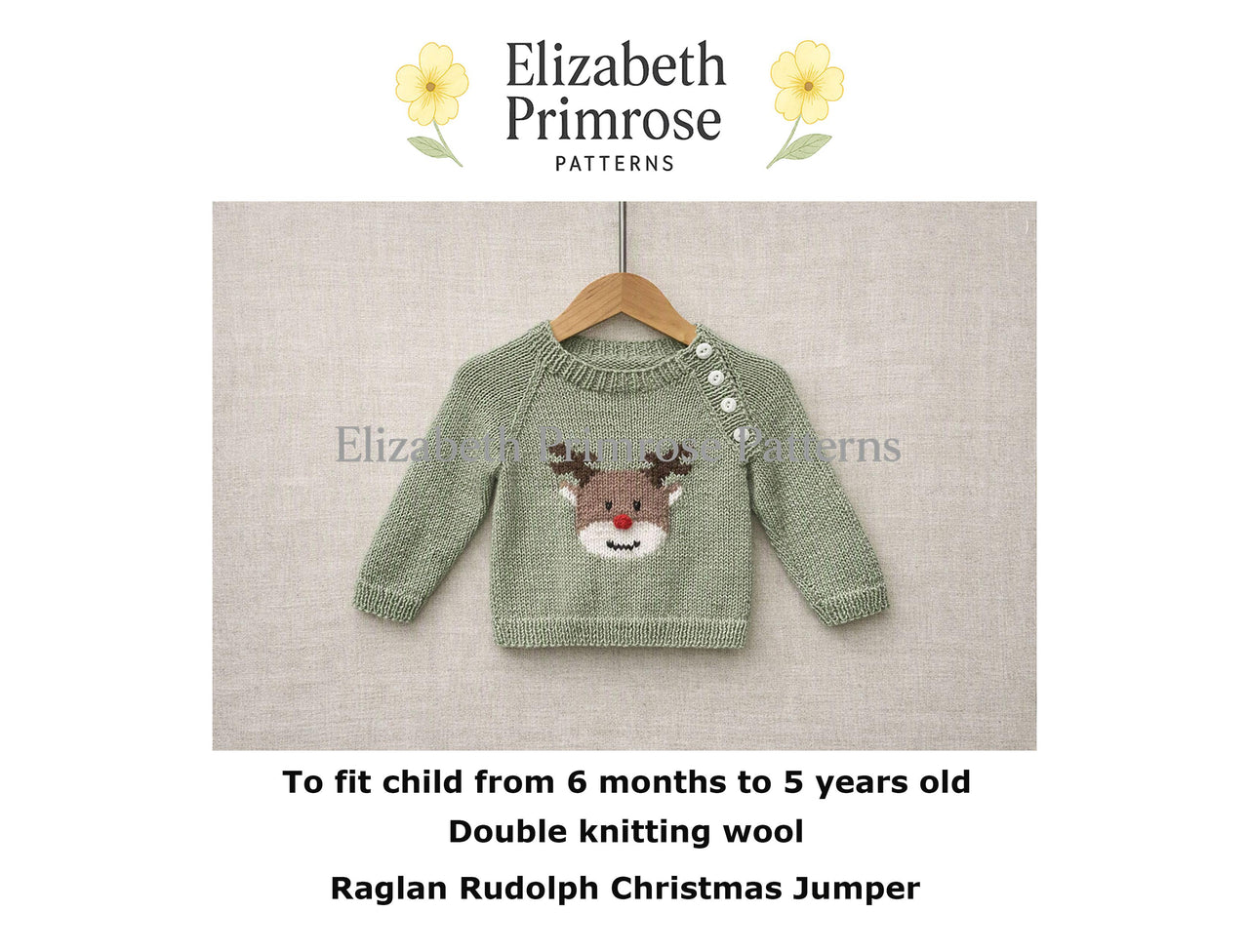 Raglan Rudolph Christmas Jumper P191