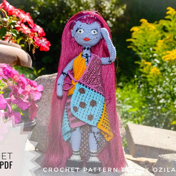 Crochet Pattern Sally Skellington Amigurumi doll