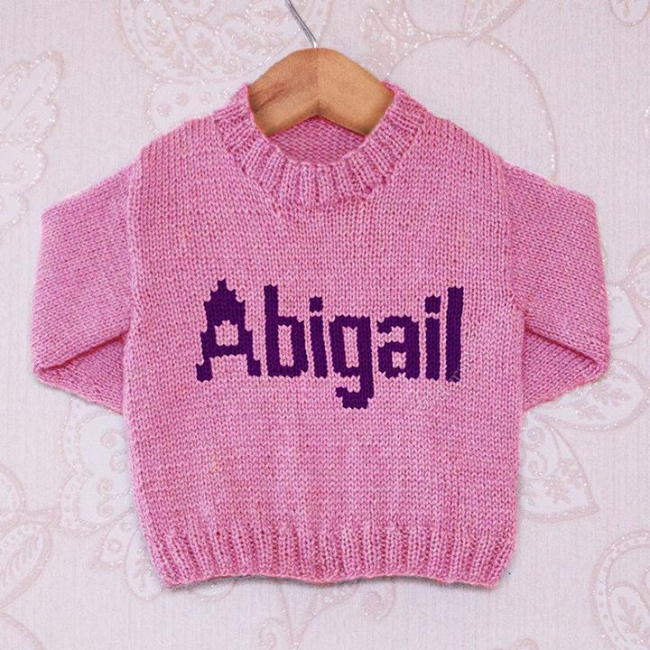 Intarsia - Abigail Moniker Chart - Childrens Sweater
