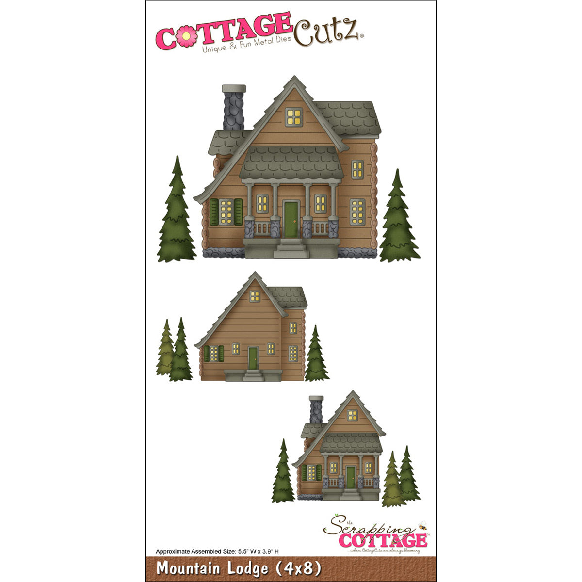 CottageCutz Dies - Mountain Lodge 5.5"X3.9"