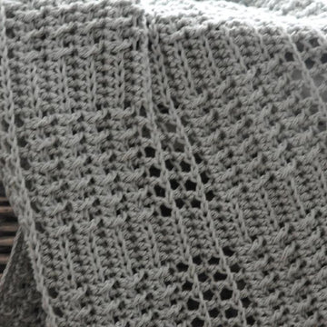 Silver Squares Baby Blanket
