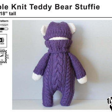 Cable Knit Teddy Bear Stuffie (2015021)