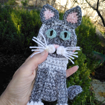 Gray cat applique