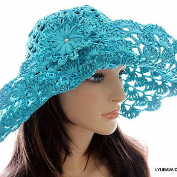 Turquoise Summer Floppy Hat