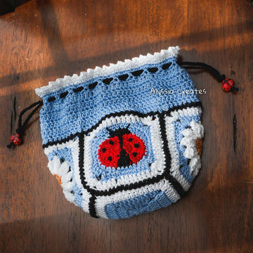 Ladybug and Daisy Drawstring Pouch