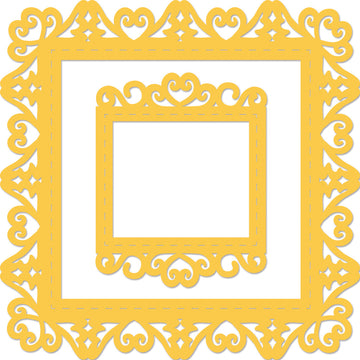 Kaisercraft Dies - Square Vintage Frames 1.5"X2" & 3.5"X3.5