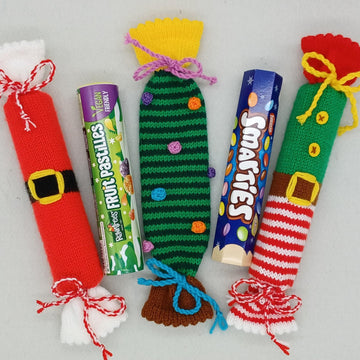 Christmas Sweet Tube Knitting Pattern Smarties Jelly Tots Fruit Pastilles