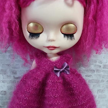 Candy Floss dress and flower headband in three Blythe sizes