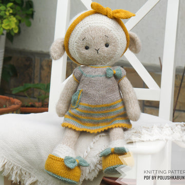 Knitting Pattern Doll Clothes, Outfit Betty for 40 cm doll