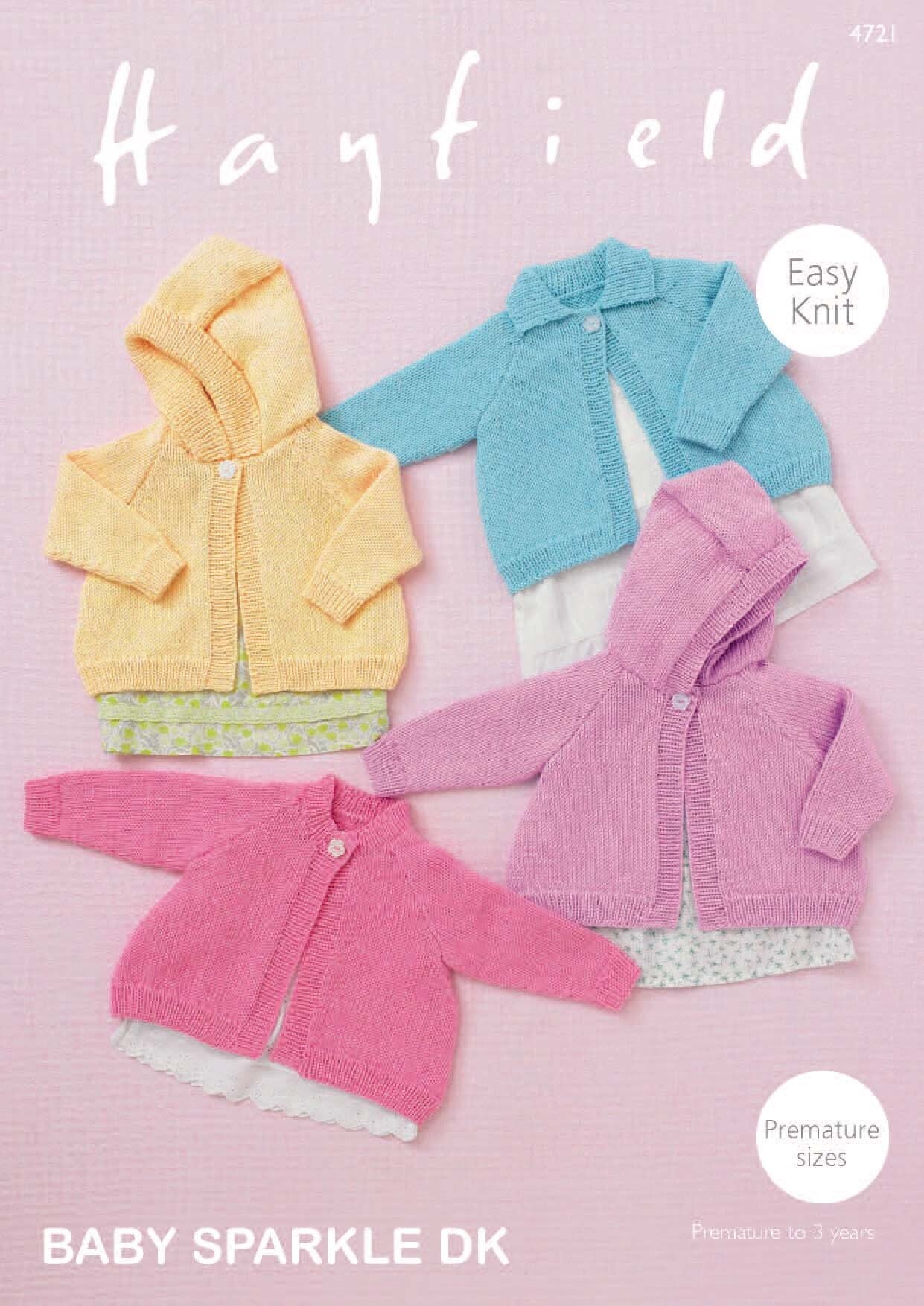 Cardigans in Hayfield Baby Sparkle DK - 4721 - Downloadable PDF