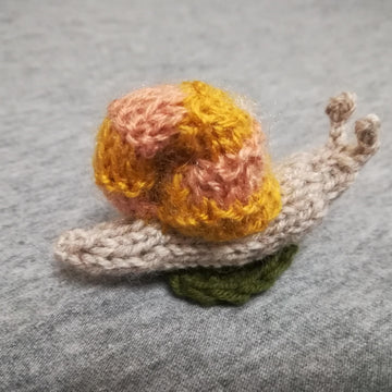 Forest Gnome Knitting Pattern – Soft Toy with Leaf Bed and Snail, beginners knit
