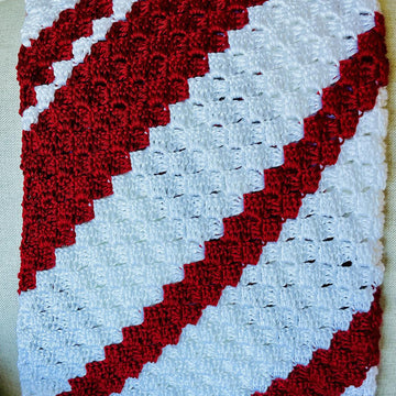 Candy Cane Stripes C2C Afghan