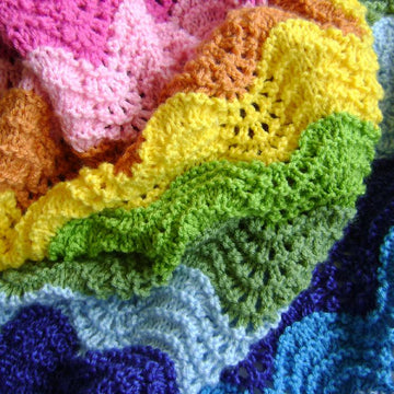 Knitting In Technicolor Waves