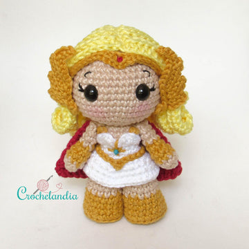 She-ra amigurumi doll - crochet pattern by Crochelandia