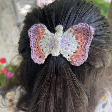 Winged Blossom Crochet Hair Clips Collection