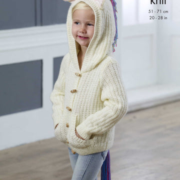 Unicorn Sweater & Cardigan in King Cole Comfort DK - 5036 - Downloadable PDF