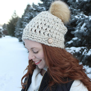 Slightly Slouchy Pom Beanie