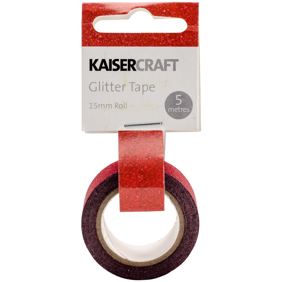 Kaisercraft Glitter Tape .5"X16.5' - Red