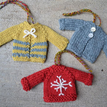 Tiny Top-Down Pullover Sweater and Cardigan