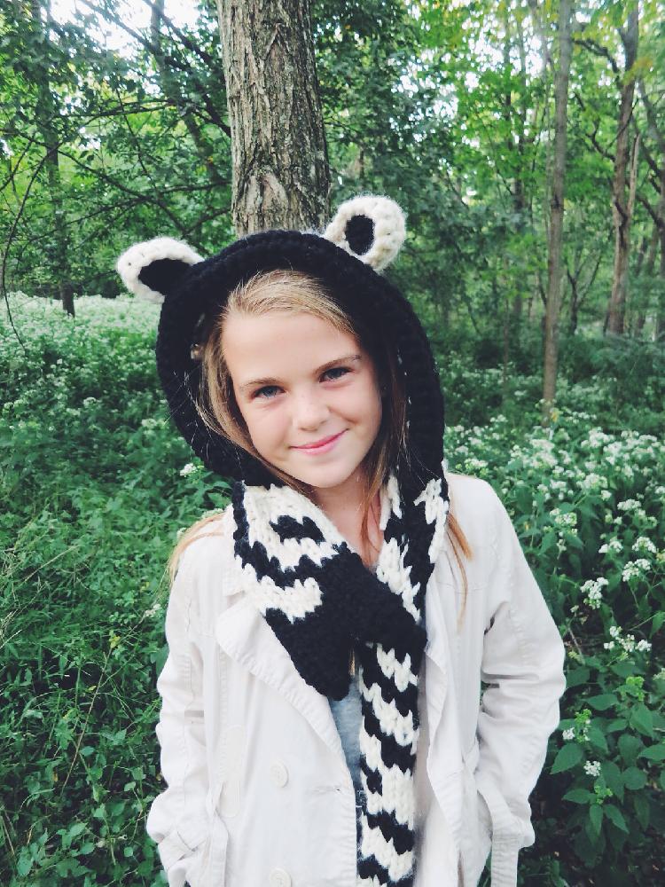 Ziggy the Zebra Hooded Scarf