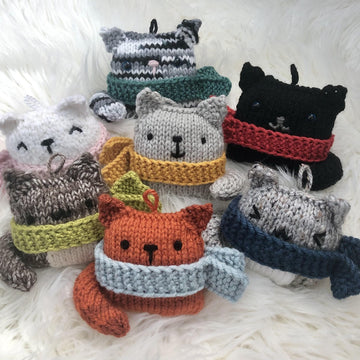Cat Knit Christmas Ornament