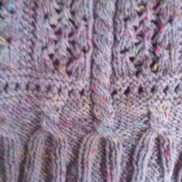 Frilled cable cardigan