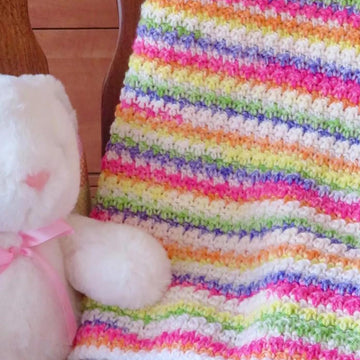 Sundae Treats Ice Cream Pastel Baby Blanket Crochet Pattern • (DK Weight)