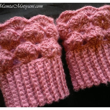 Crochet Sea Shells Boot Cuff Pattern An Easy Designer Legwarmer