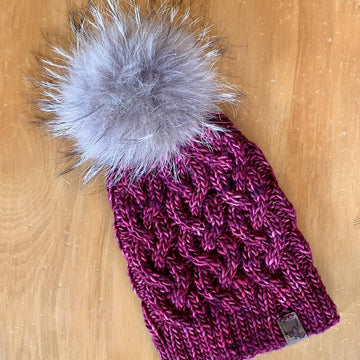 Braided Rivers Beanie - cable knit hat