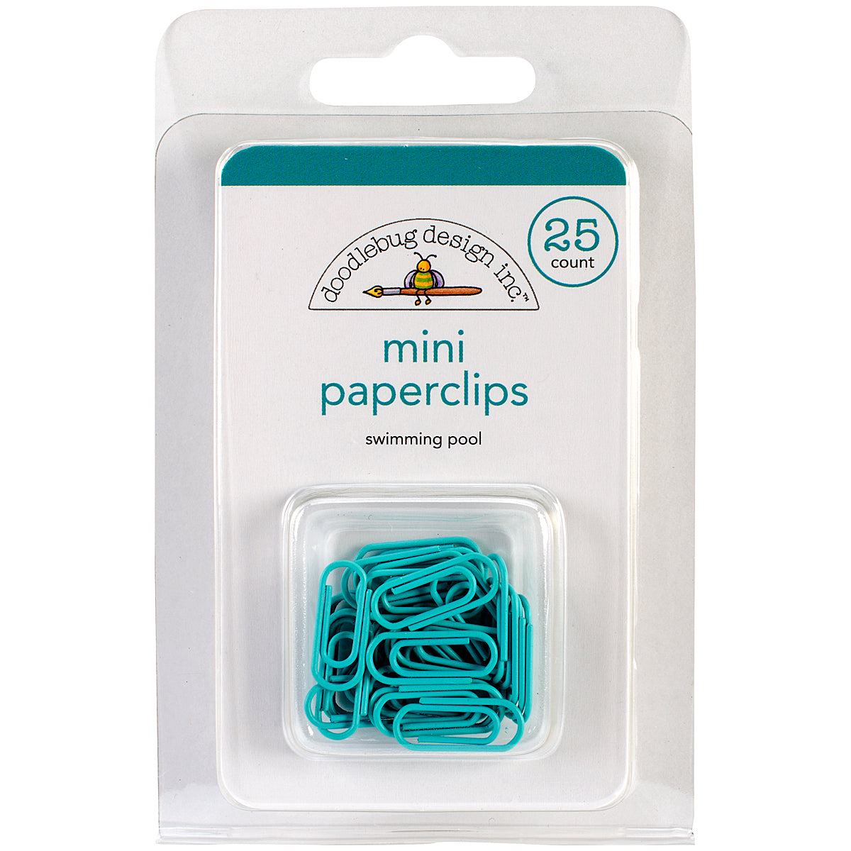 Doodlebug Mini Paperclips 25/Pkg - Swimming Pool