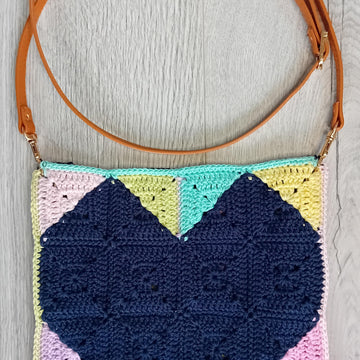Patchwork Heart Messenger Bag