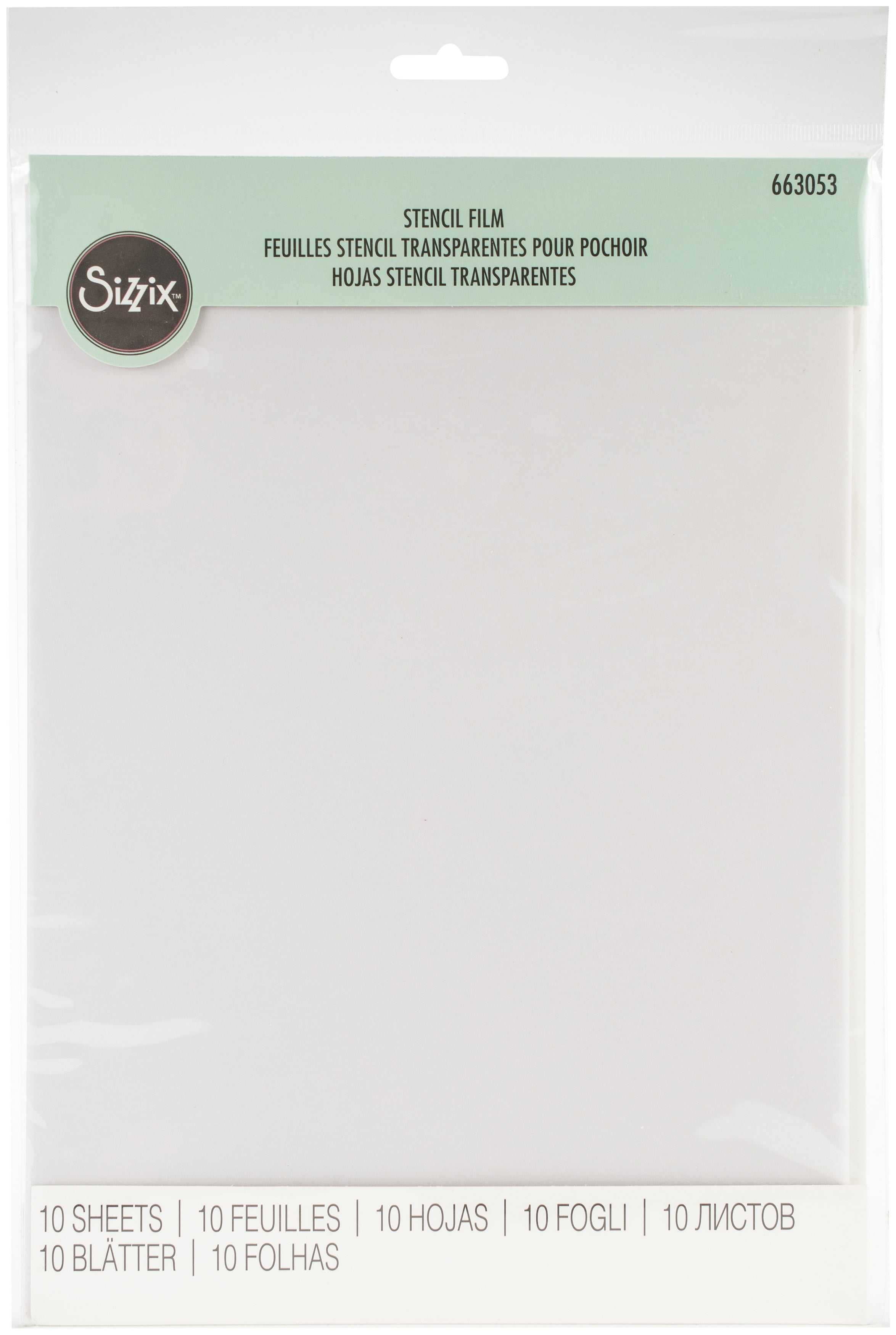 Sizzix Stencil Film 8.5"X11" 10/Pkg - 569198